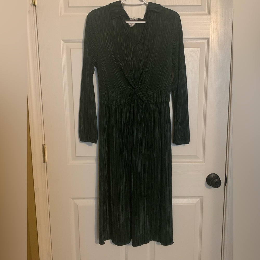 Green Satin Dress